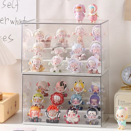 Acrylic transparent dust-proof Le Master's ornament display cabinet, milk oil wind blind box storage box, Bubble Mart organizati Peaceful Pleasures Health and Wellness