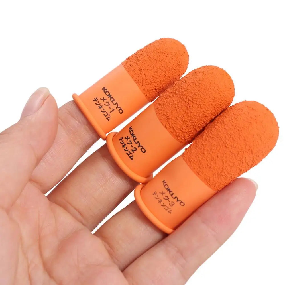 Multi-purpose Non-slip Finger Cover Natural Rubber Counting Fingertips Protector Gloves Anti-static Reusable Orange Finger Cots Peaceful Pleasures Health and Wellness