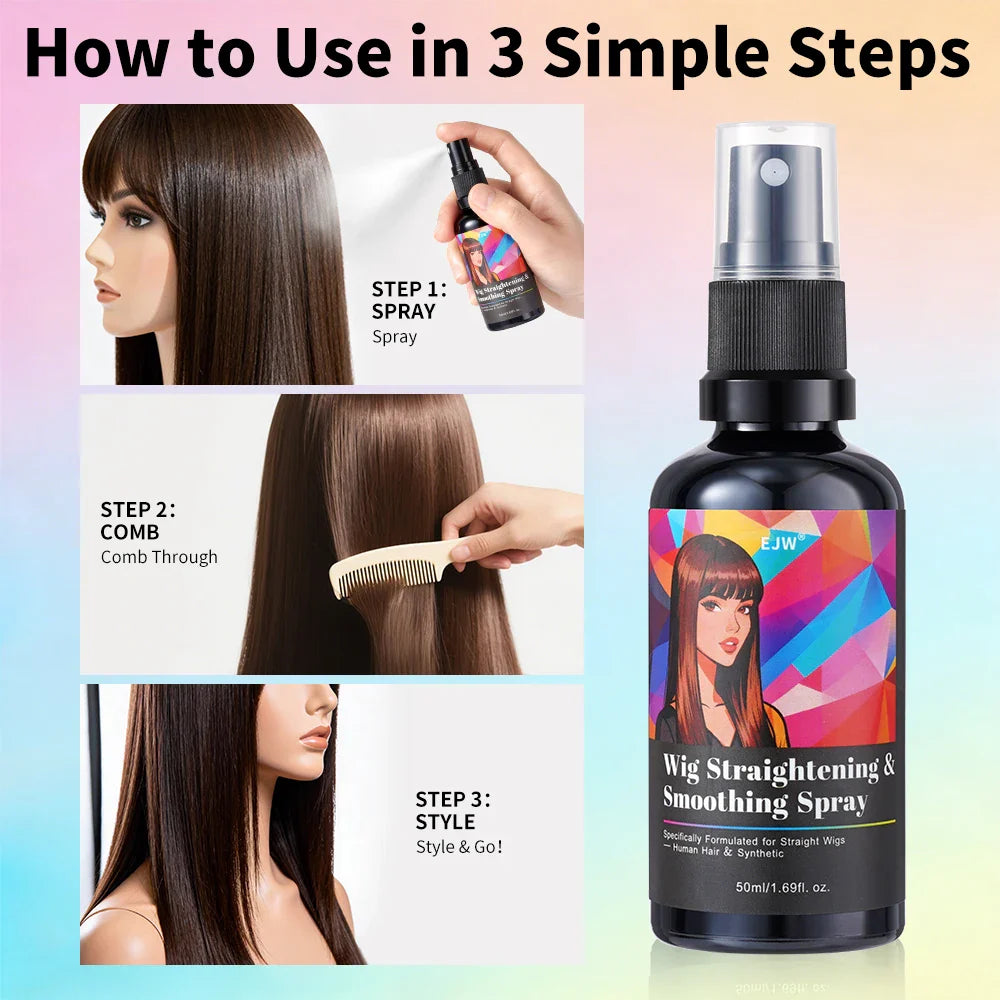 Wig Care Spray – Anti-Frizz for Synthetic & Natural Hair Wigs