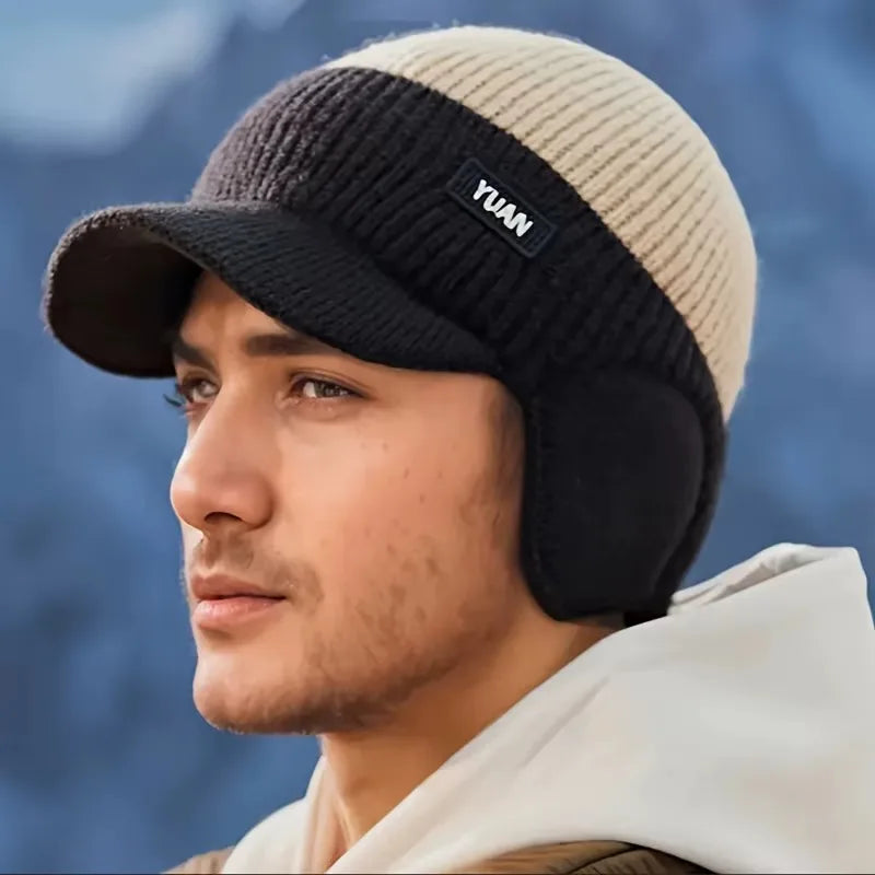 Winter Thermal Knit Baseball Cap | Ear Protection Beanie