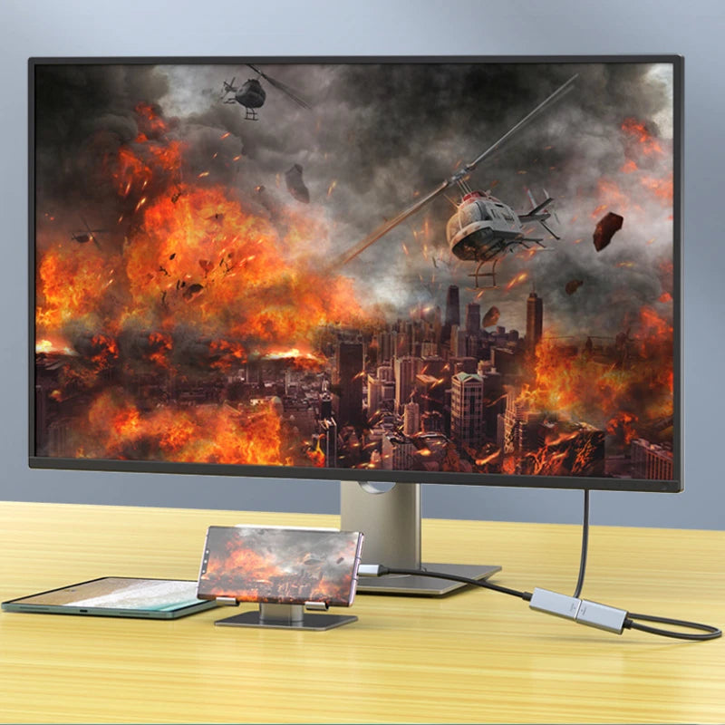 8K USB 3.1 Type C To Displayport Cable 8K@60Hz 4K@144Hz DP 1.4 Adapter USB C Display Port Video Adapter for MacBook Pro Air M1 Peaceful Pleasures Health and Wellness