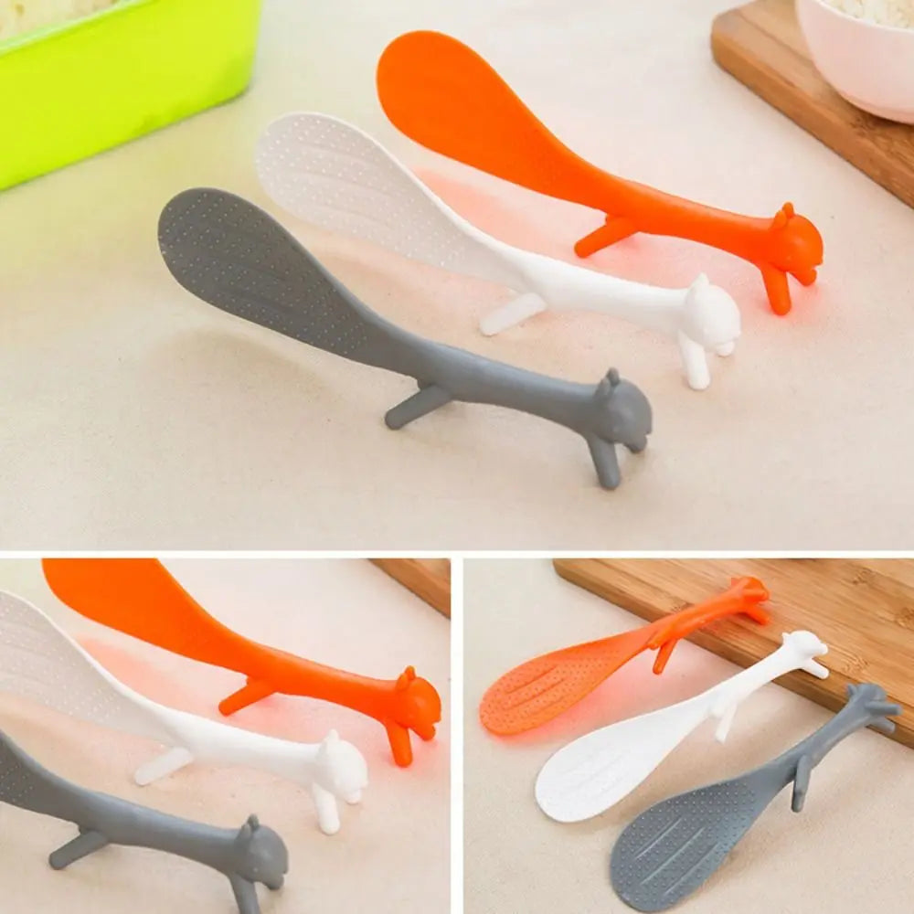 Squirrel Non-Stick Rice Scoop | Cute Self-Standing Meal Spoon