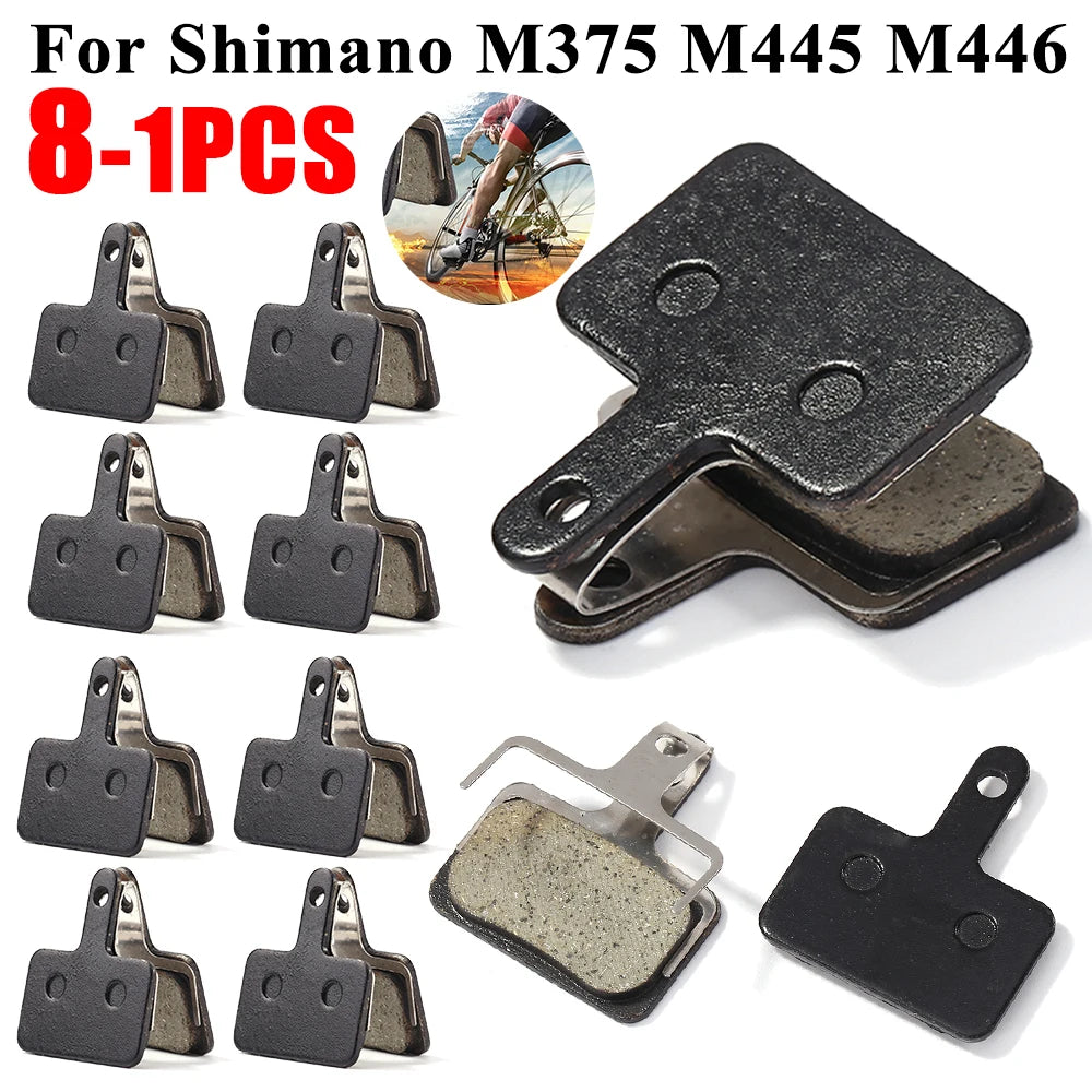 1-8Pairs Resin Bicycle Disc Brake Pads for Shimano B01S MT200 M400 MT500 M315 M525 M475 M495 M515 M975 M355 M375 MTB Bike Part Peaceful Pleasures Health and Wellness