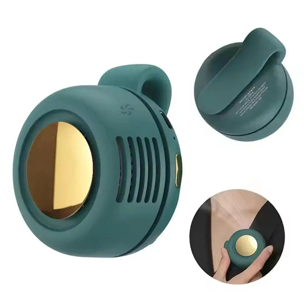 Portable Mini Small cyclone bladeless fan Large wind 360 degree wind control hanging waist bladeless fan Handheld Cooling Device Peaceful Pleasures Health and Wellness