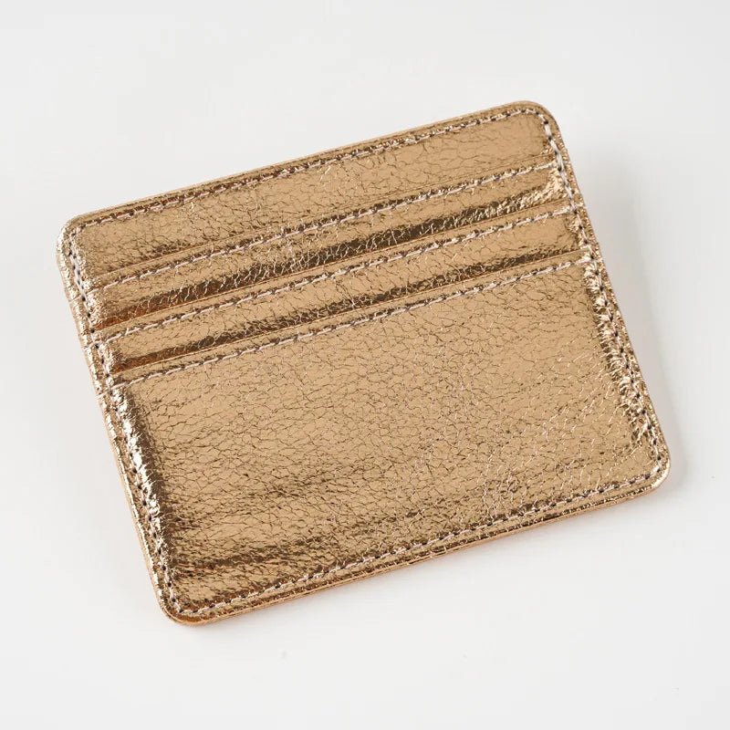 Ultra-Slim PU Leather Card Wallet | 4-Slot Unisex Cardholder