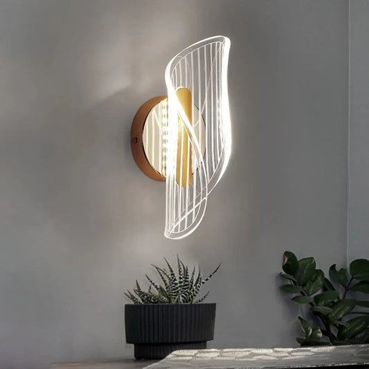 Curved Spiral LED Wall Lamp – Bedroom, Hallway & Living Room LED Wall Sconce Peaceful Pleasures Health and Wellness