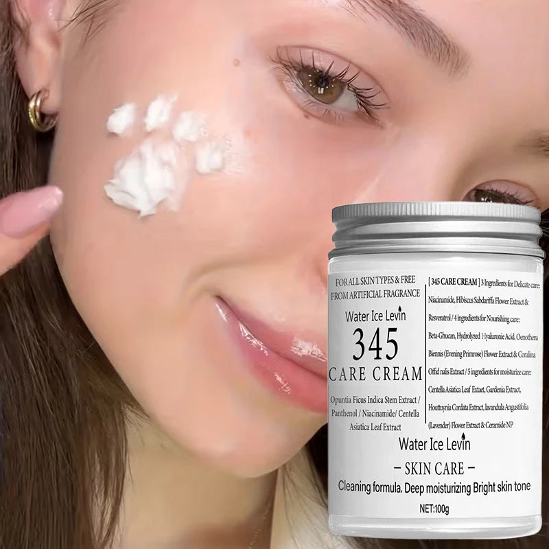 Brand 345 Face Cream Korean Skincare Skin-softening Moisturize FaceCream Gentle Repairing Suitable For Sensitive Skin Face Cream Peaceful Pleasures Health and Wellness