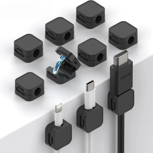 Adhesive Cable Clips | Cord Holder for Desk, Car & Wall Cable Management Clips Peaceful Pleasures Health and Wellness
