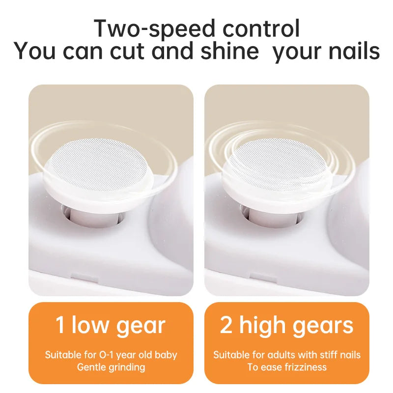 HOMEFISH Electric Nail Clipper 2 in 1 Grinding Polishing Multifunctional Portable Automatic Manicure Grinder Peaceful Pleasures Health and Wellness
