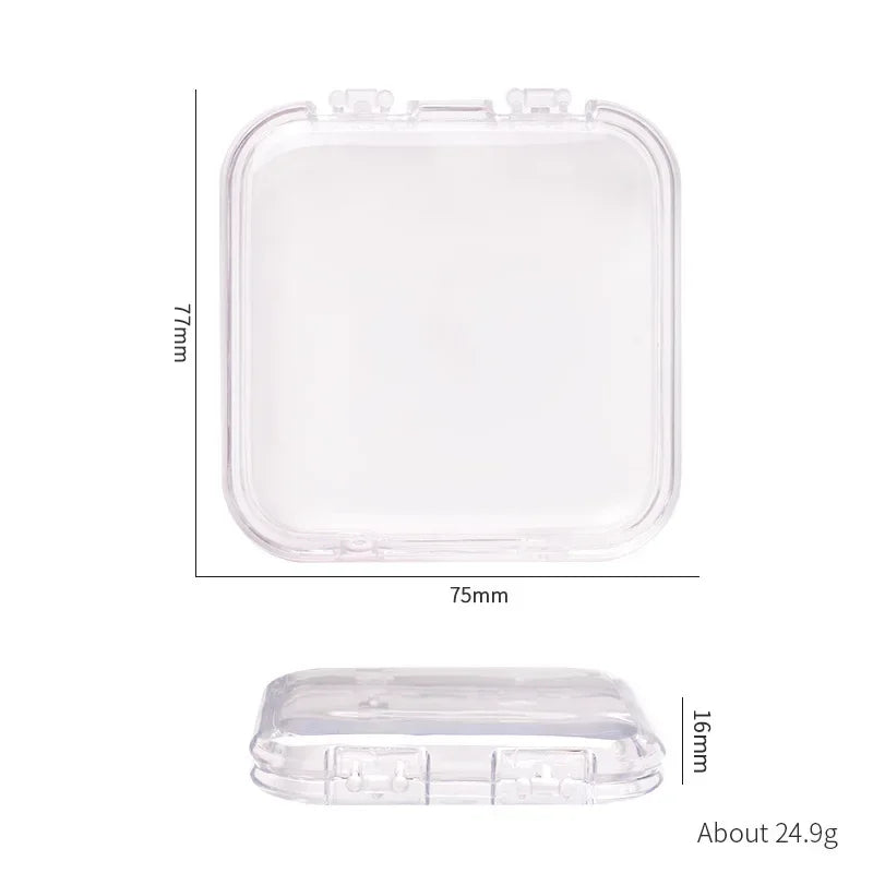 10 Pieces Empty Nail Boxes For Packaging Square Shape Box Wholesale Nail Tips Press On Nail Packaging Case Small Business Peaceful Pleasures Health and Wellness transparent-10pcs