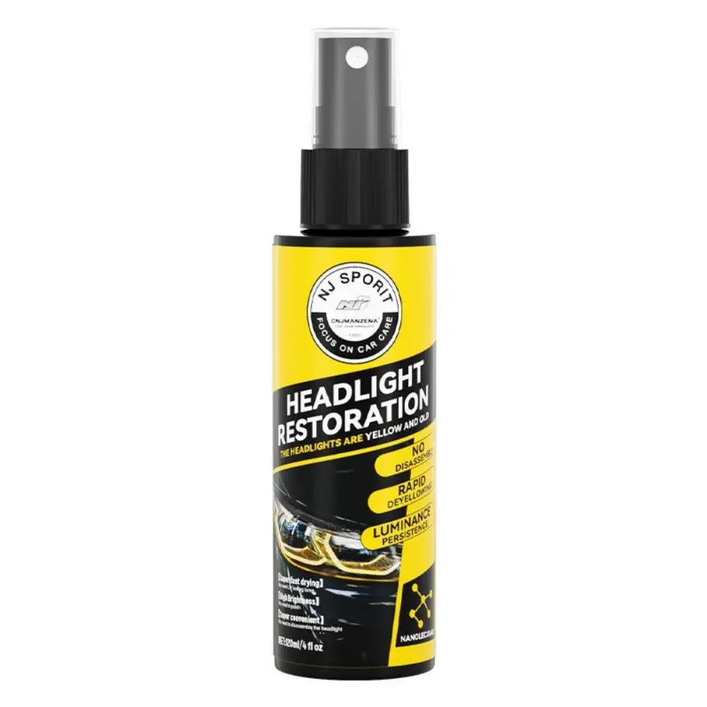 Headlight Repair Spray for Car Refurbishment Anti-Oxidation Coating Car Lamp Polishing Agent Scratch Restoration Dirt Clean Peaceful Pleasures Health and Wellness 120ml
