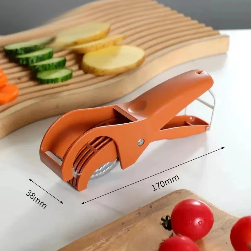 HooFun Kitchen Tools Stainless Steel Vegetable and Fruit Slicer Multi Functional Salad Slicer Kitchen Accessories Peaceful Pleasures Health and Wellness B