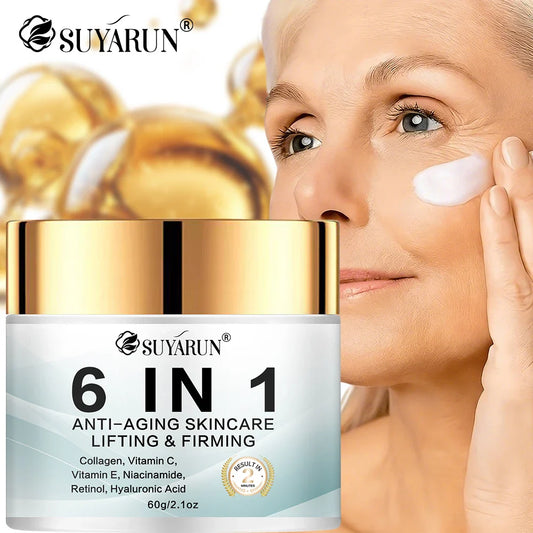 SUYARUN 6-in-1 Anti-Aging Face Cream | Collagen, Firm & Bright Anti-Aging Face Cream Oasis Select