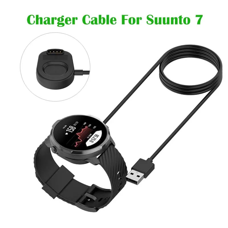 Charger Cable for Suunto 7 Smart Watch USB Charger Clip Cradle Cable Charging Dock Station Peaceful Pleasures Health and Wellness