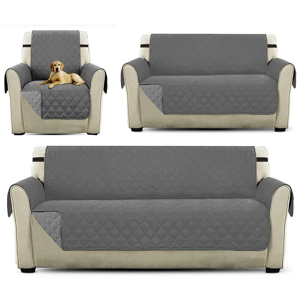 Reversible Quilted Sofa Cover 1/2/3 Seater | Non-Slip Slipcover