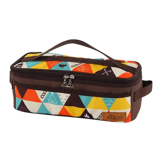 Camping Travel Cookware Organizer Bag Cooking Utensils Storge Portable Pouch for Outdoor Barbecue Camping Cooking Spoon Peaceful Pleasures Health and Wellness