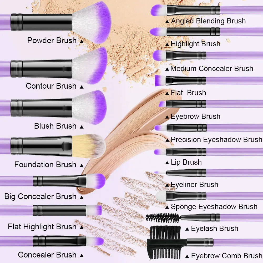 RUNTOIN 18-Piece Makeup Brush Set – Soft Fluffy Brushes