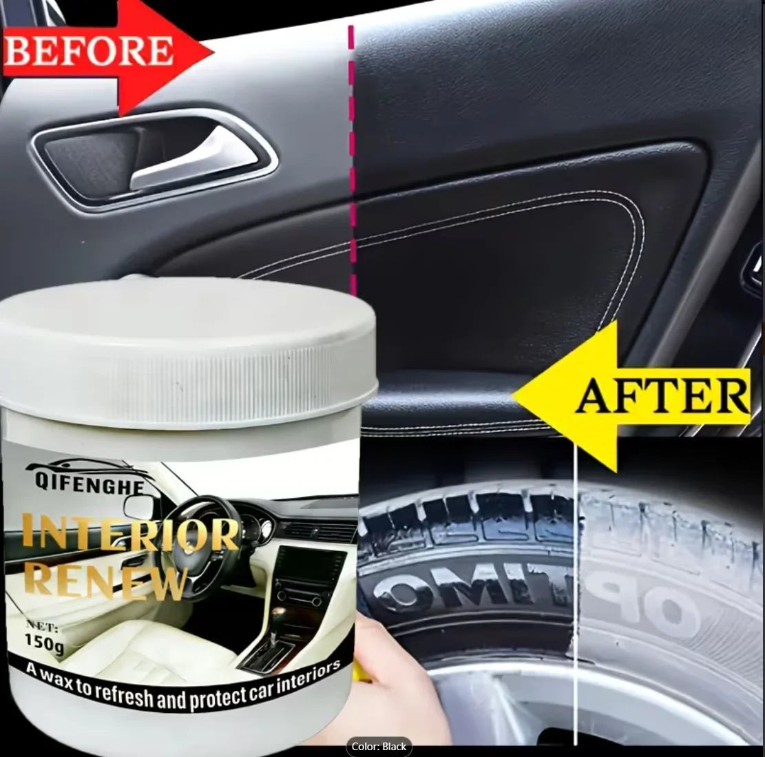 Car Plastic Restoration & Whitening Cream – Dashboard & Tires