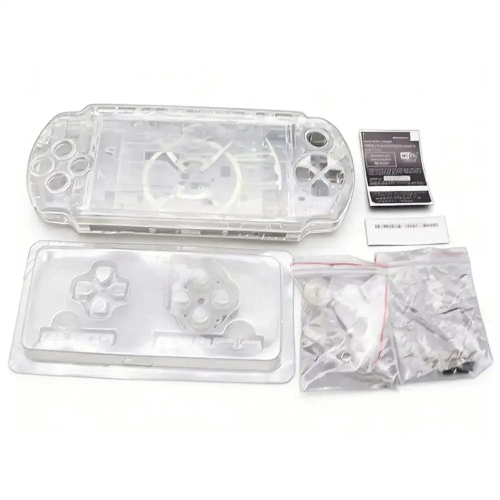 Full Replacement Housing Shell Kit for PSP 3000 Console Complete Case Cover With Buttons Screws DIY Repair Parts for PSP3000 03 Peaceful Pleasures Health and Wellness transparent