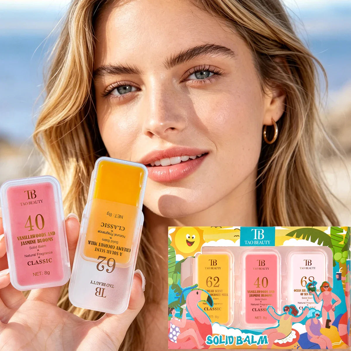 3-Pack Solid Perfume Set – Alcohol-Free Fruity Fragrance Unisex