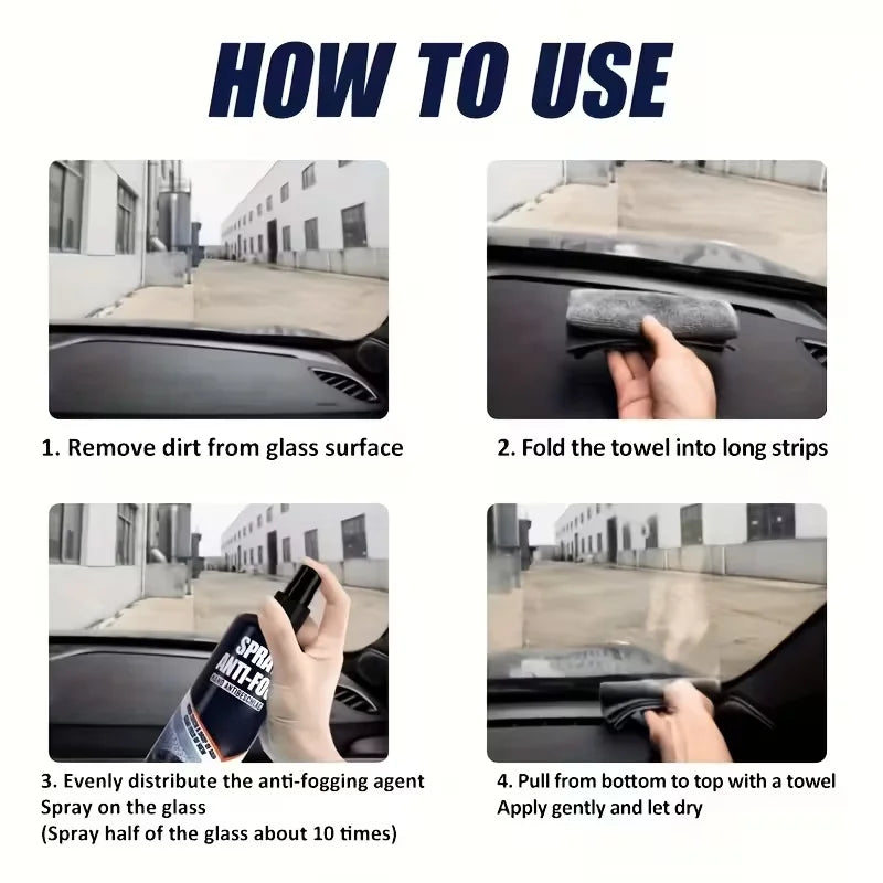 Anti-Fog & Rain Repellent Spray for Car Windshields | 100ml