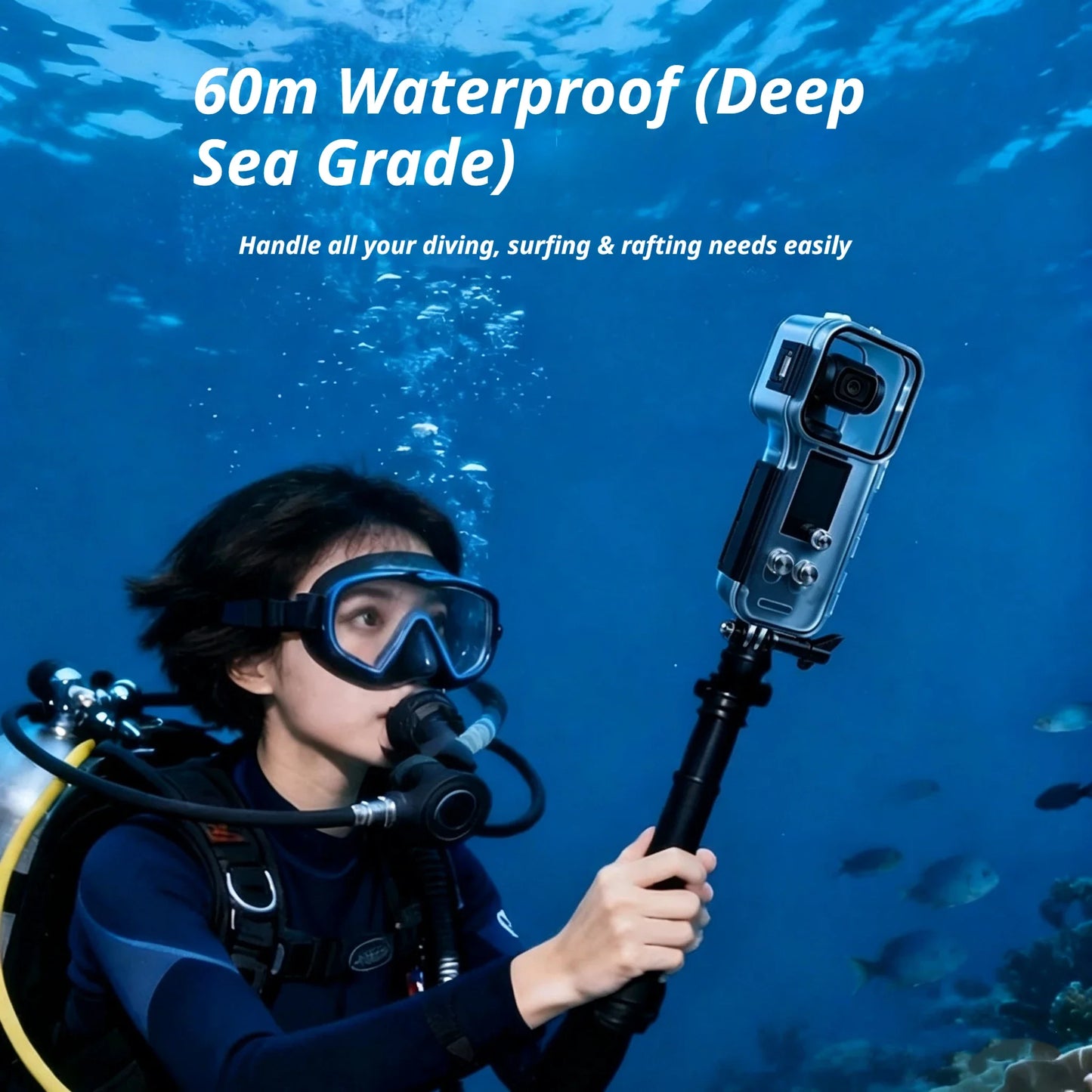 DJI Osmo Pocket 4 Waterproof Case – 60M Diving Housing
