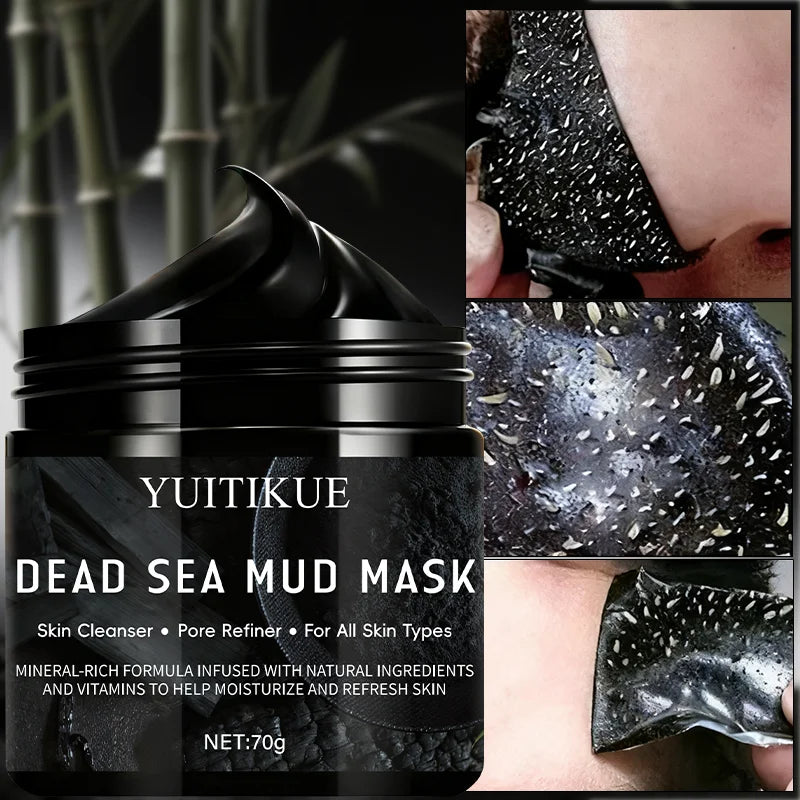 YUITIKUE Bamboo Charcoal Mask 70g - 5-in-1 Blackhead Remover, Deep Cleansing, Pore Minimizing, Oil Control & Skin Purifying Peaceful Pleasures Health and Wellness
