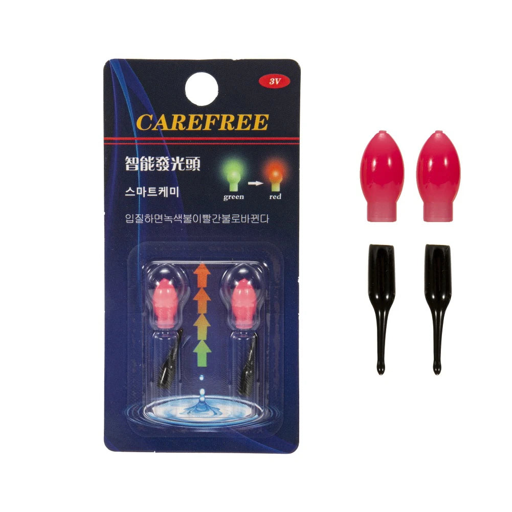 LED Fishing Bobbers 2pcs 3D Gravity Sensing Fishing Glow Sticks Ultra Light Adjustable Sensitivity Accessories Outdoor Supplies Peaceful Pleasures Health and Wellness Red