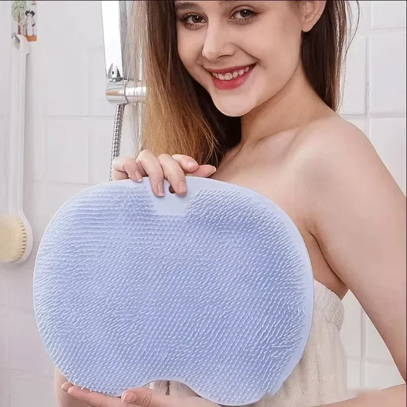 Silicone Foot Scrubber & Back Massage Pad for Shower