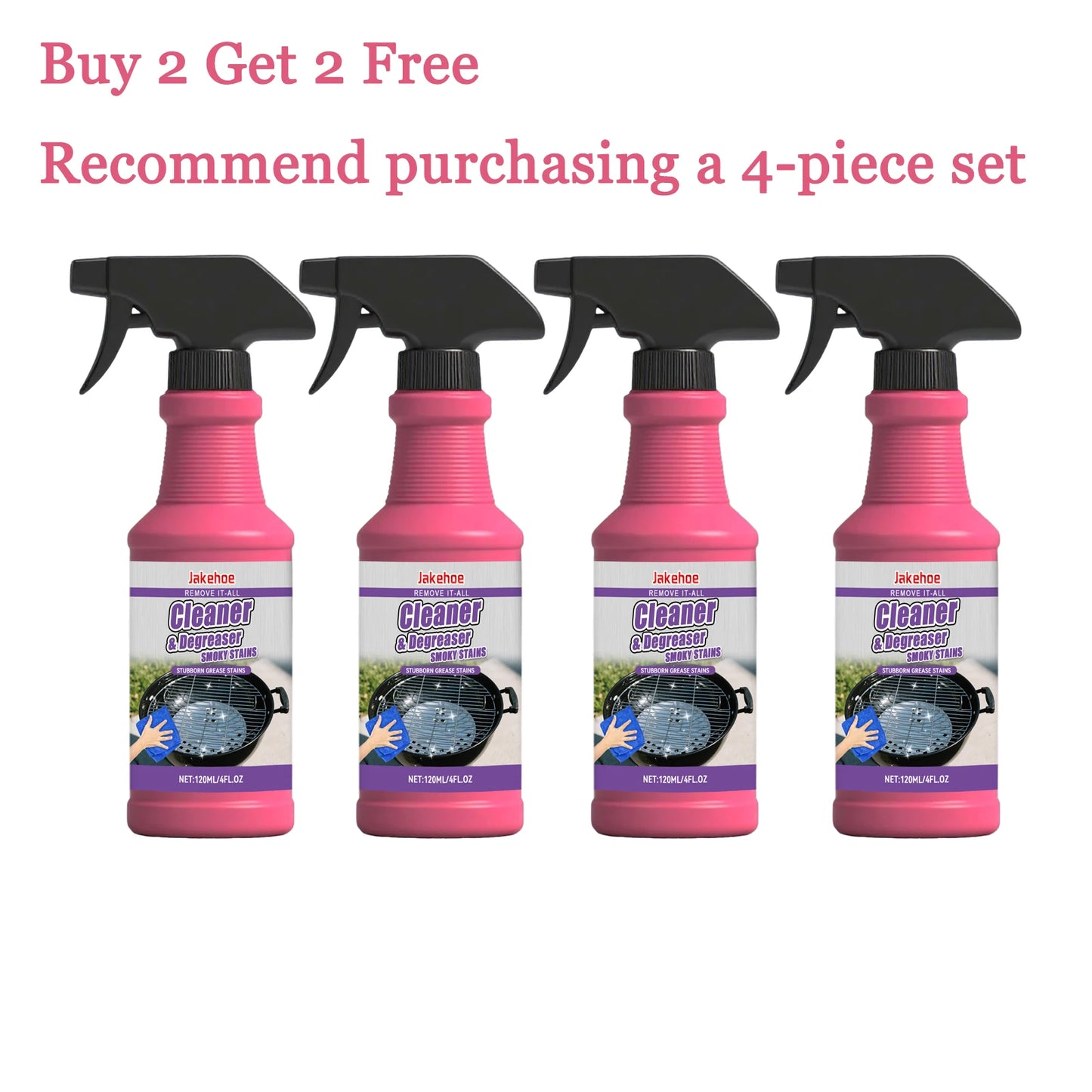 JAKEHOE 120ml BBQ Grill Cleaner Heavy Duty Degreaser Spray