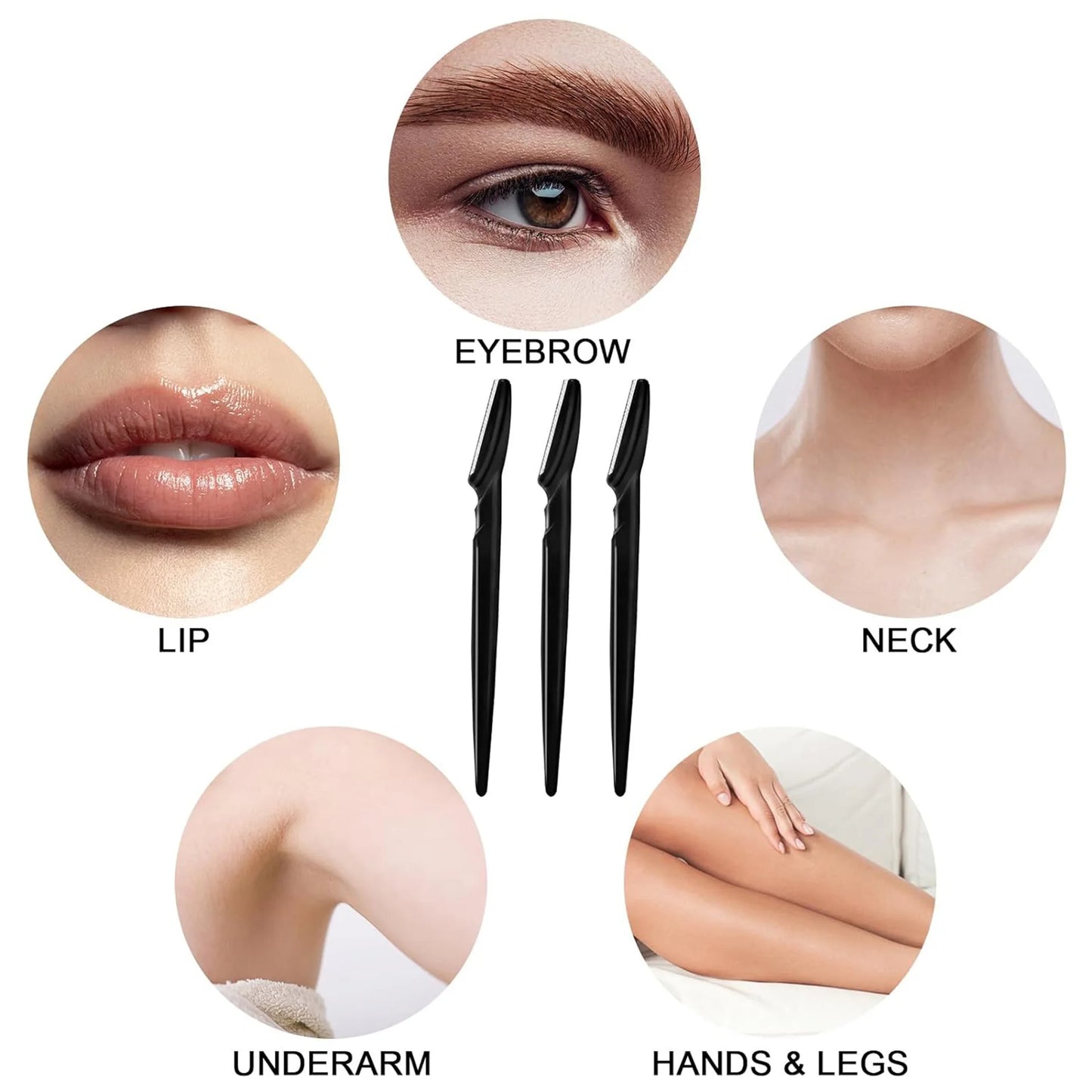 30-Piece Eyebrow Trimmer Razor Blades Set | Face Hair Shaper