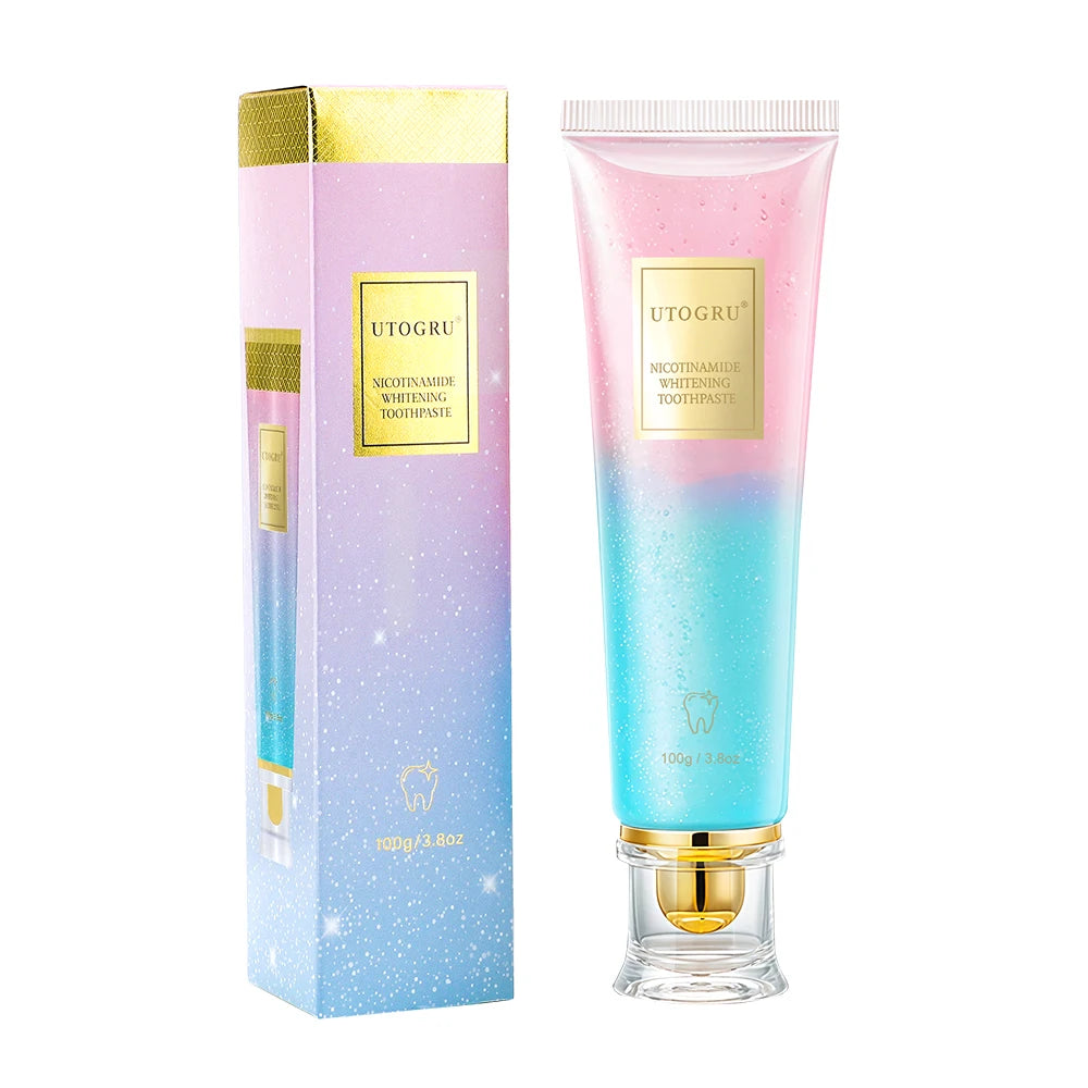 Niacinamide Teeth Whitening Toothpaste Reduce Yellow Stains on Teeth Mint Flavor Fresh Breath Toothpaste Home Gum Care Daily Use Peaceful Pleasures Health and Wellness 1PCS