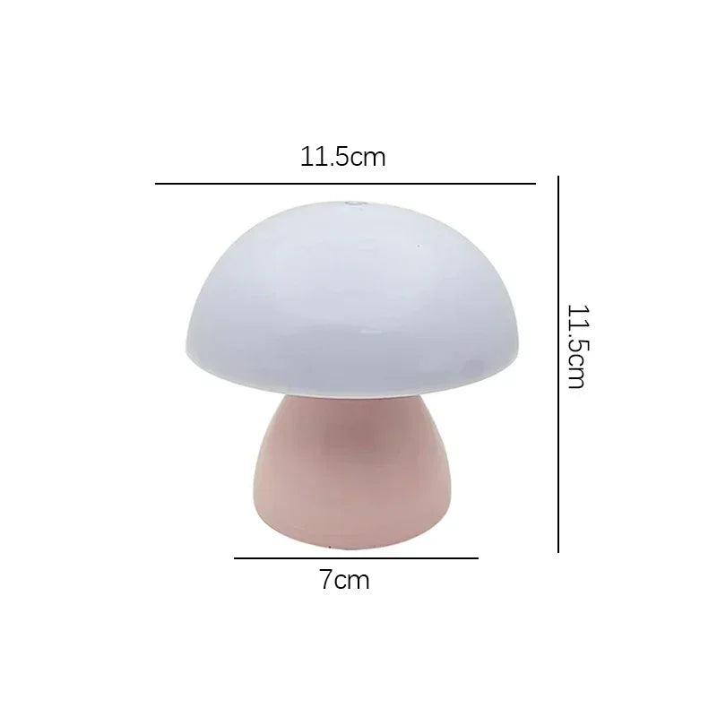 New Creative Night Lights Mushroom Lamp Table Lamp Pat Lamp Bedroom Bedside Lamp Bar Dining Table Lamp Warm White Ambient Lights Peaceful Pleasures Health and Wellness Pink