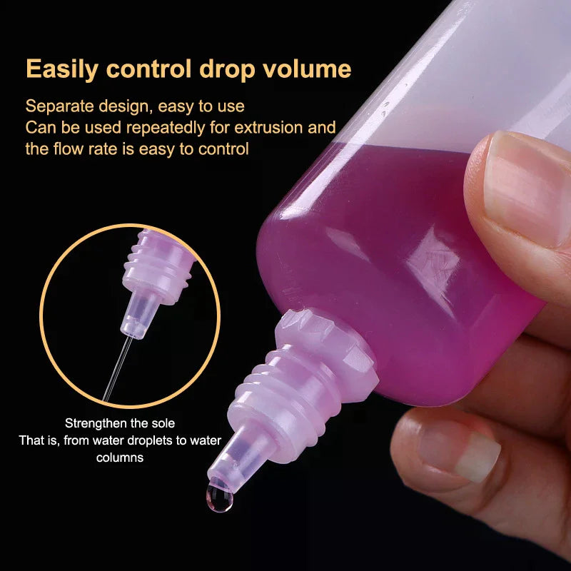 5Pcs 3/5/10/15/20/30/50/100ml Empty Plastic Dropper Bottle Paint Beauty Oil Ink Squeezable Refillable Bottle Cosmetics Storage Peaceful Pleasures Health and Wellness