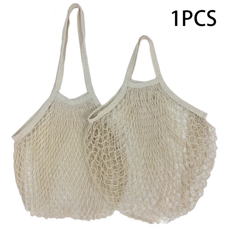 Reusable Cotton Mesh Grocery Bag – Produce & Fruit Storage