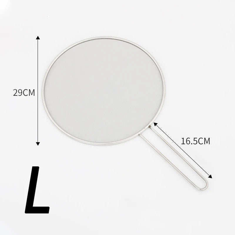 Stainless Steel Splatter Screen Guard – Anti-Splatter Mesh Lid for Frying Pans & Pots