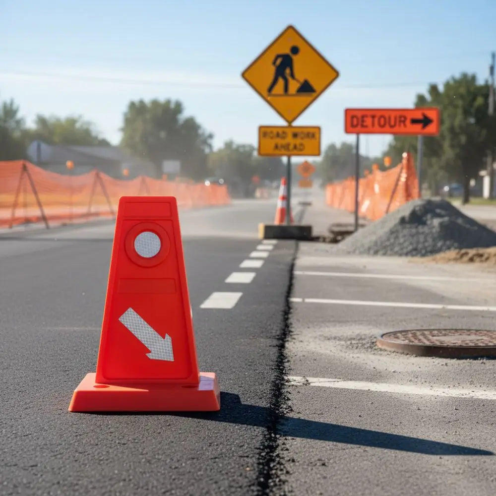 TPU Material Traffic Lane Separator Good Flexibility EVA Material Road Warning Sign Easy Installation Clear Visual Guidance Peaceful Pleasures Health and Wellness