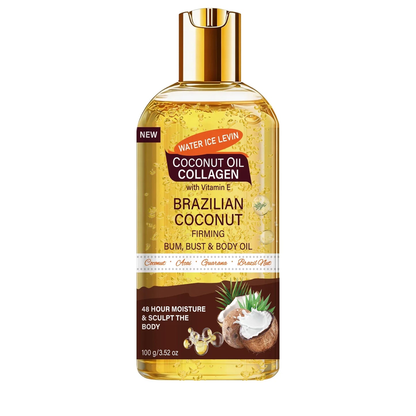 Brazilian Firming Body Oil – Coconut & Collagen Moisturizer