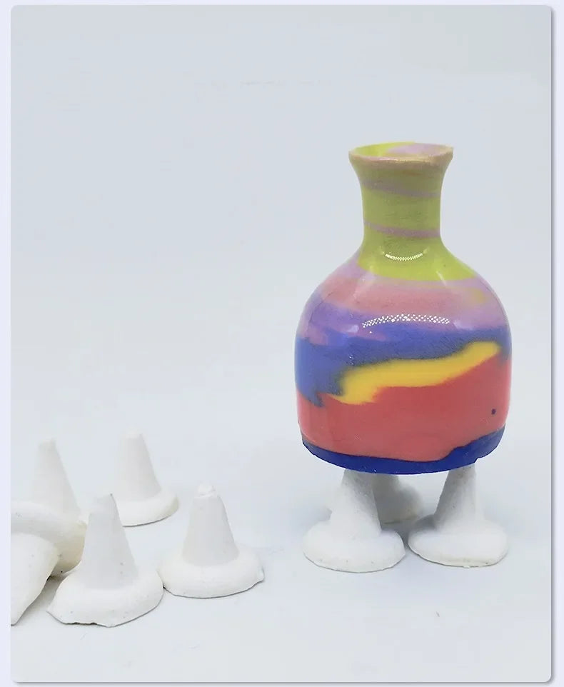 Alumina Conical Nail Set - High-Temp Resistant Ceramic Firing Support Tool for DIY Pottery & Vase Projects Peaceful Pleasures Health and Wellness L