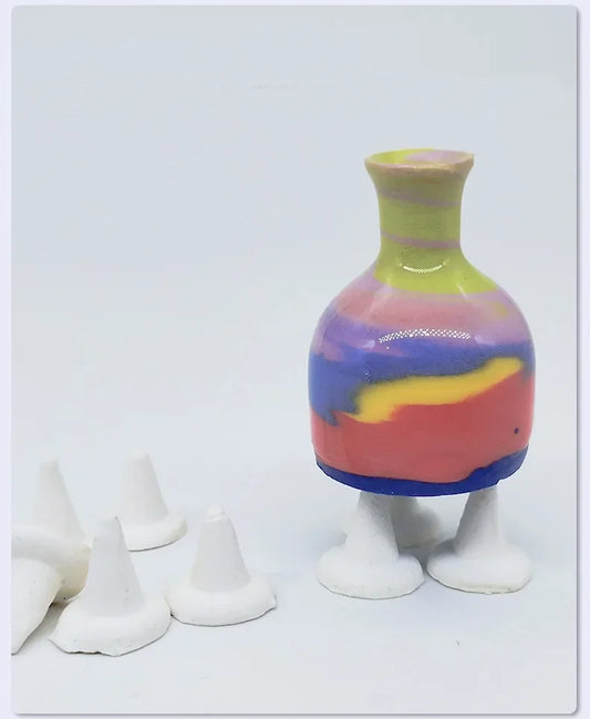 Alumina Conical Nail Set - High-Temp Resistant Ceramic Firing Support Tool for DIY Pottery & Vase Projects Peaceful Pleasures Health and Wellness L