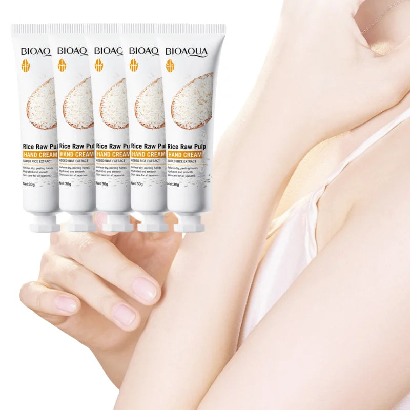 BIOAOUA Rice Extract Hand Cream – Moisturizing, Non-Greasy 30g