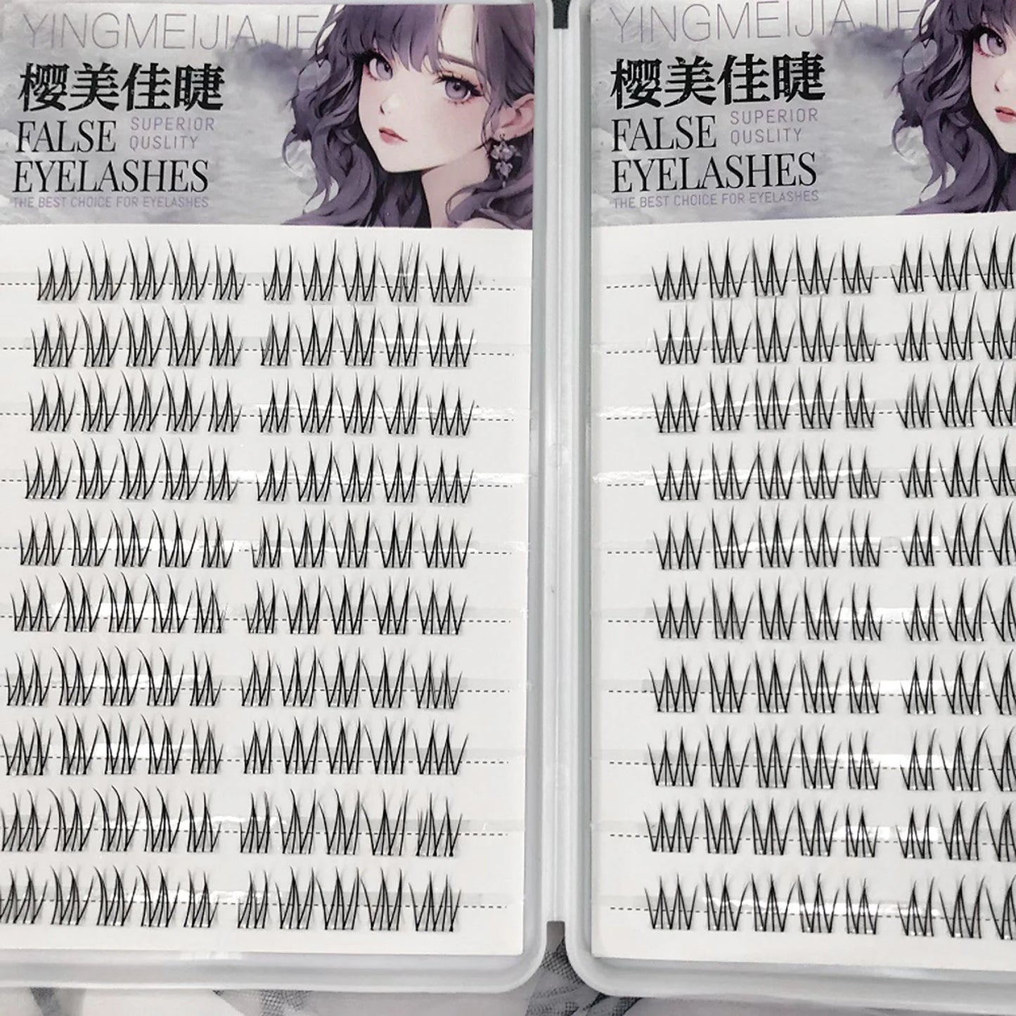 Natural Korean False Eyelash Clusters – Glue-Free DIY Lashes