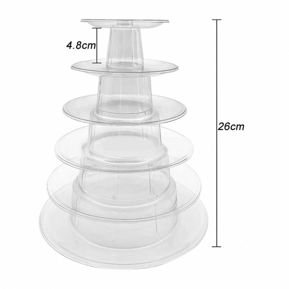 Transparent Tiered Cupcake & Macaron Display Stand | 4 & 6 Tier