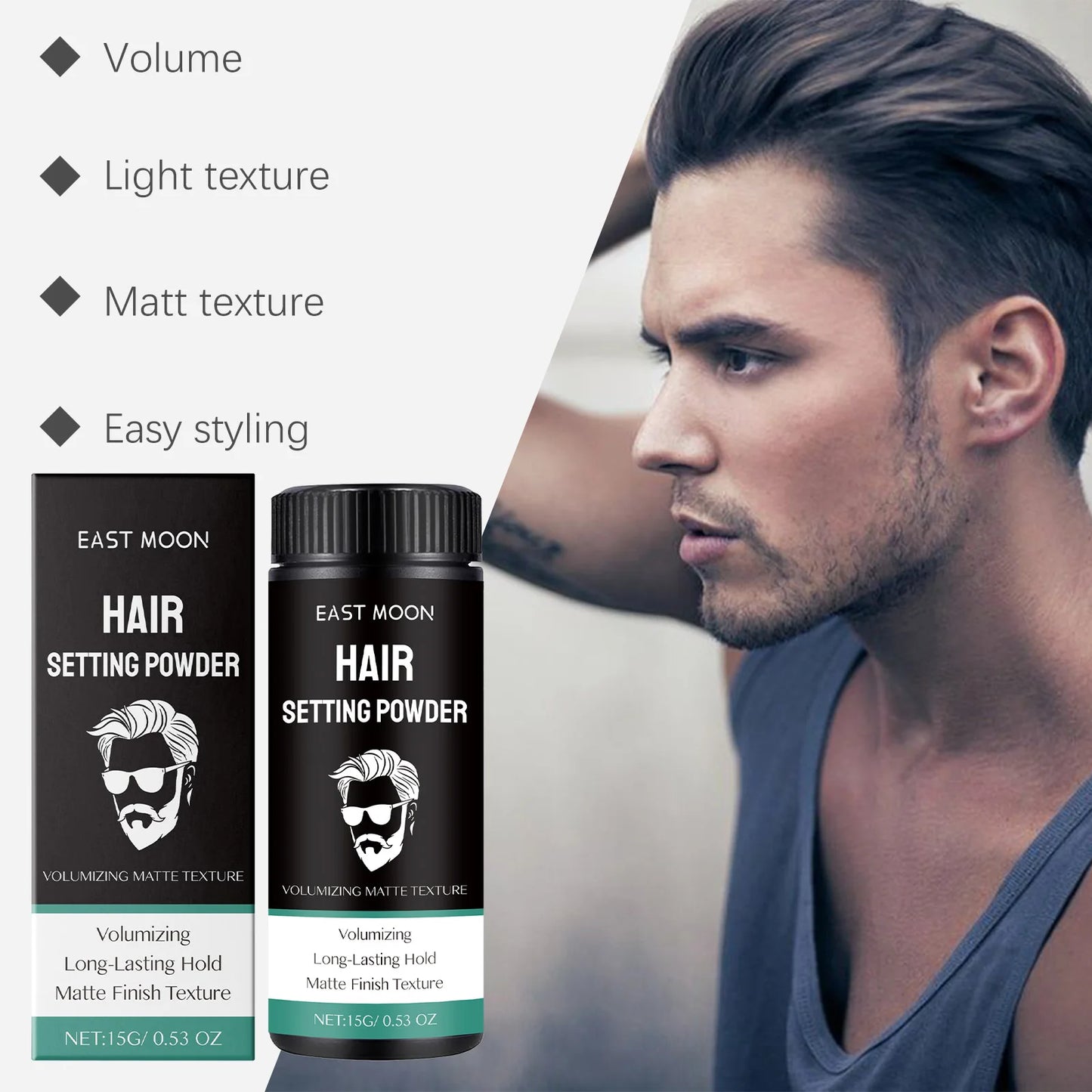 Matte Hair Styling Powder – Volume, Texture & Non-Greasy Hold