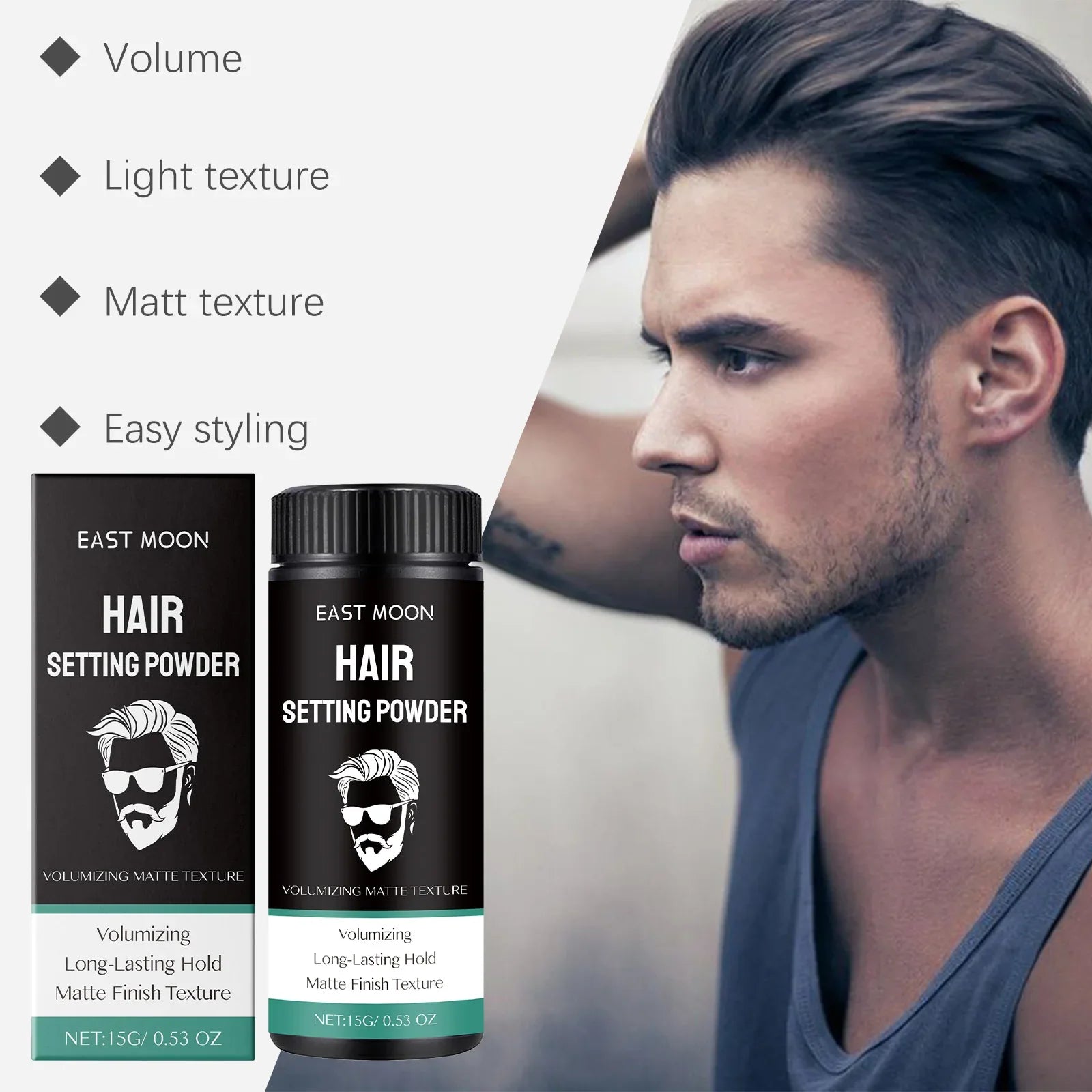 Matte Hair Styling Powder – Volume & Texture for Men | 15g Hair Styling Powder Oasis Select