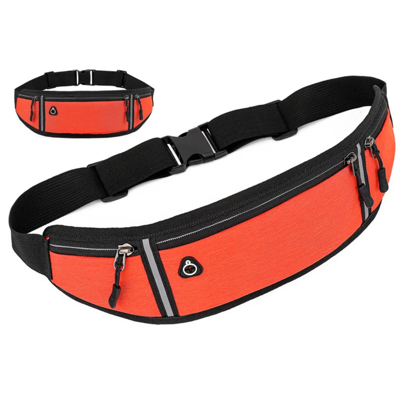 Fitness Cycling Walking Waist Bag Running Phone Bags Unisex Outdoor Equipment Waterproof Invisible Portable Chest Packet Peaceful Pleasures Health and Wellness Orange color