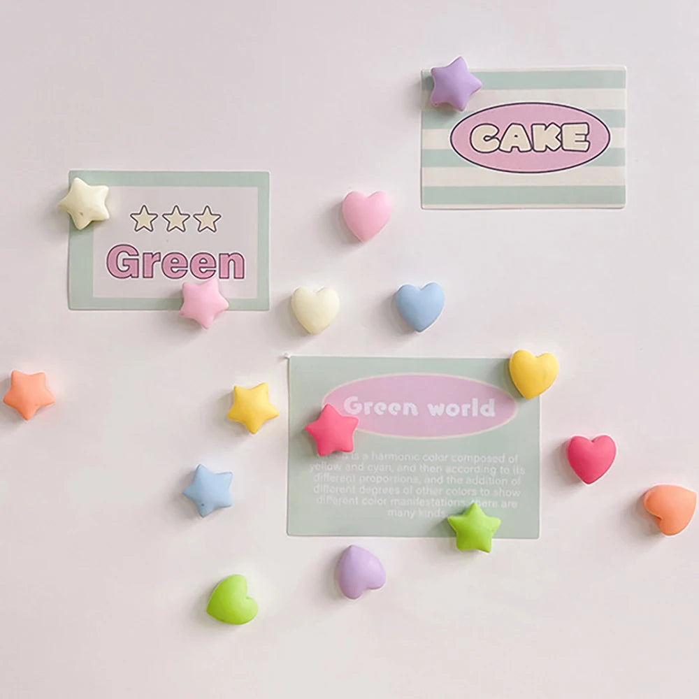 Cartoon Heart-shaped Magnetic Refrigerator Sticker Mixed Mini