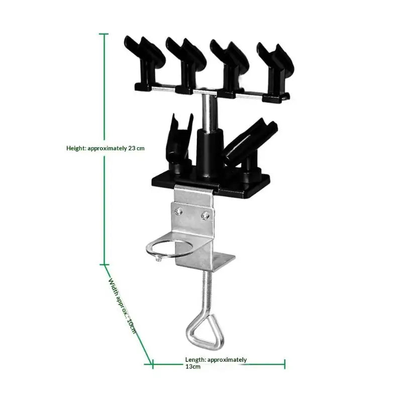 6-Clamp Airbrush Holder Gravity Stand Kit | Table Bench Station
