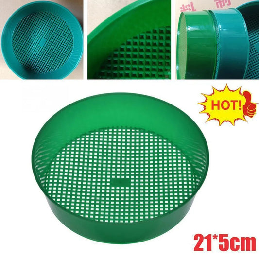 Plastic Garden Soil Sieve – Fine Mesh Sand & Stone Sifter Garden Soil Sieve Oasis Select Green