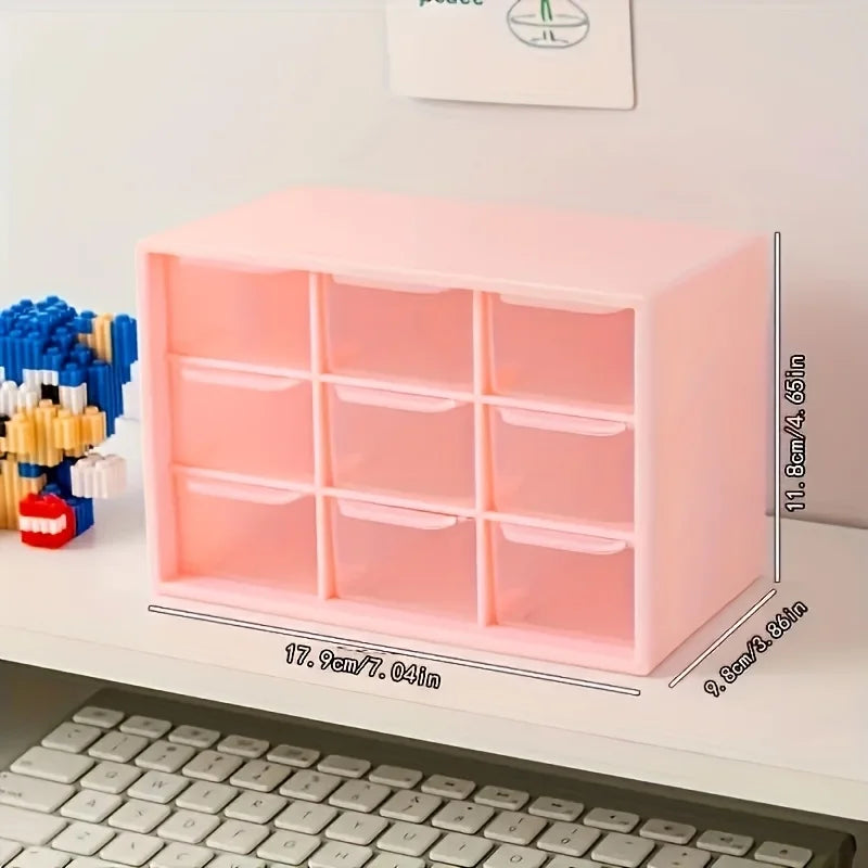 Transparent Drawer Storage Box | Jewelry & Makeup Organizer Drawer Organizer Box Peaceful Pleasures Health and Wellness Pink